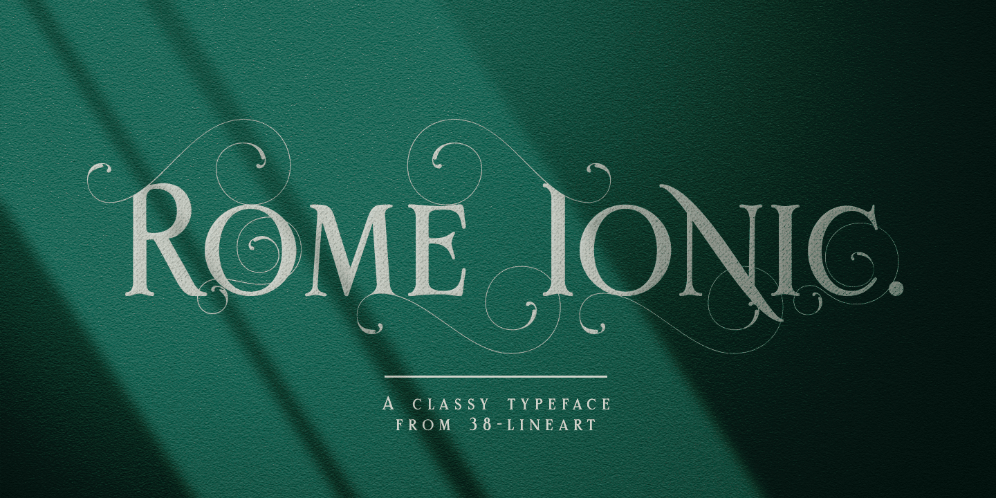 Пример шрифта Rome Ionic #1